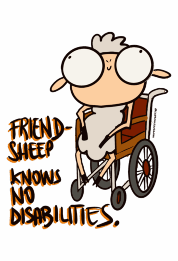 friend-sheep-knows-no-disabilities Adesivi